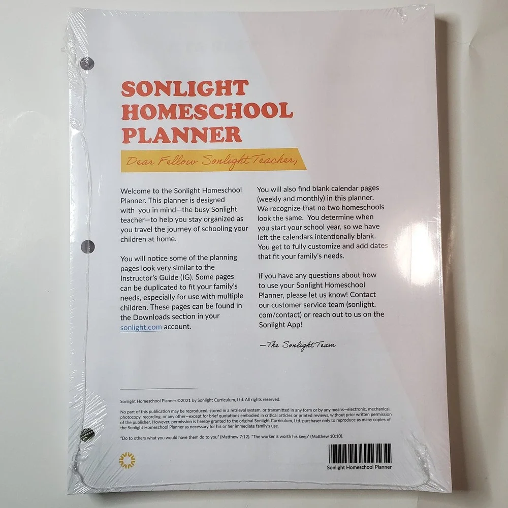 Sonlight Homeschool Planner Undated Academic Organizer Tropical Floral New